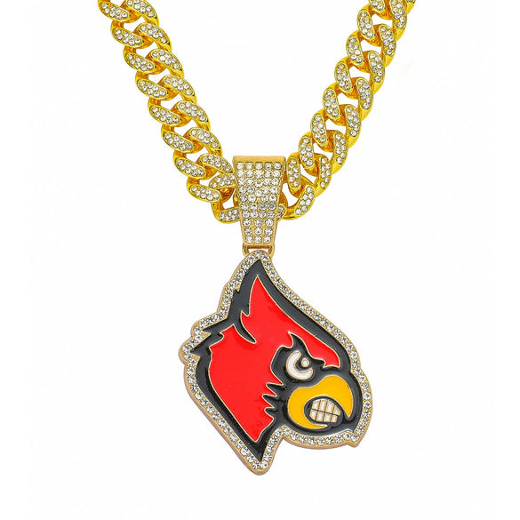 Alloy Geometric Diamond Men's Cuban Chain Hip Hop Exaggerated Animal Pendant Necklace