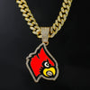 Alloy Geometric Diamond Men's Cuban Chain Hip Hop Exaggerated Animal Pendant Necklace