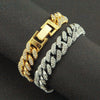 Alloy Geometric Diamond Men's Hipster Punk Fashion Cuban Chain Bracelet