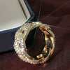 Alloy Geometric Diamond Men's Ring Hiphop Winding Chain Accessory