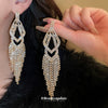 Alloy Geometric Diamond Tassel Earrings For Women Highend Fashion