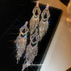 Alloy Geometric Diamond Tassel Earrings For Women Highend Fashion