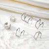Alloy Geometric Diamond Women's Ear Clip Set