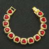 Alloy Geometric Diamondencrusted Love Rhinestone Couple Bracelet