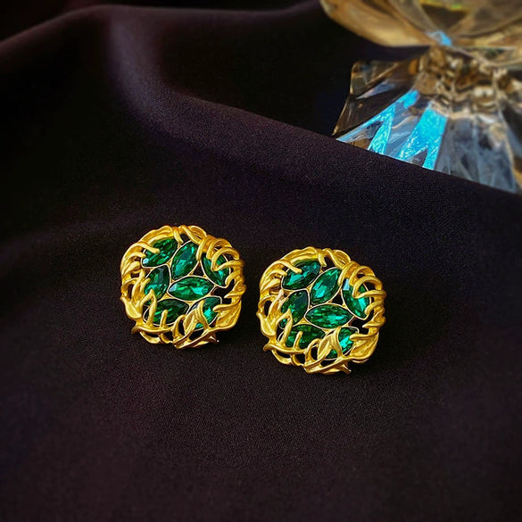 Alloy Geometric Drop Shape Diamond Design Women's Vintage Earrings