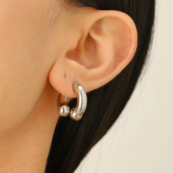 Alloy Geometric Earrings Electroplating Gothic Punk Hiphop Style