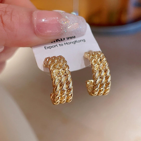 Alloy Geometric Earrings With Electroplating For Women