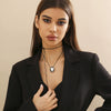 Alloy Geometric Egg Noodle Choker Women's Wax Line Necklace Jewelry