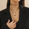 Alloy Geometric Egg Noodle Choker Women's Wax Line Necklace Jewelry
