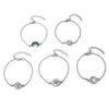 Alloy Geometric Electroplated Butterfly Drop Oil Crescent Coin Open Combination Bracelet
