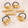 Alloy Geometric Electroplated Elastic Hair Tie Hairpin Headband