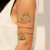 Alloy Geometric Electroplated Gravel Beaded Spiral Open Arm Bracelet Jewelry