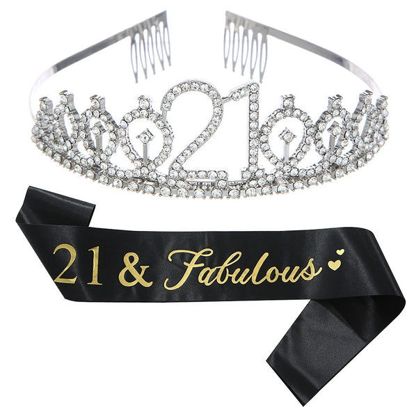Alloy Geometric Electroplated Hair Band And Shoulder Strap Set For Women
