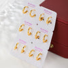 Alloy Geometric Electroplated Light Luxury Earrings For Unisex
