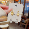 Alloy Geometric Electroplated Light Luxury Earrings For Women