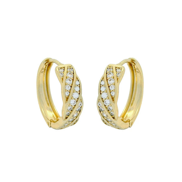 Alloy Geometric Electroplated Microinlaid Zircon Women's Ear Ring Ear Buckle Accessories