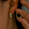Alloy Geometric Electroplated Microinlaid Zircon Women's Ear Ring Ear Buckle Accessories