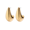 Alloy Geometric Electroplated Punk Style Teardrop Earrings For Women