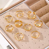 Alloy Geometric Electroplated Round Ring Set