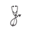Alloy Geometric Electroplated Stethoscope Brooch Unisex Funny Accessories
