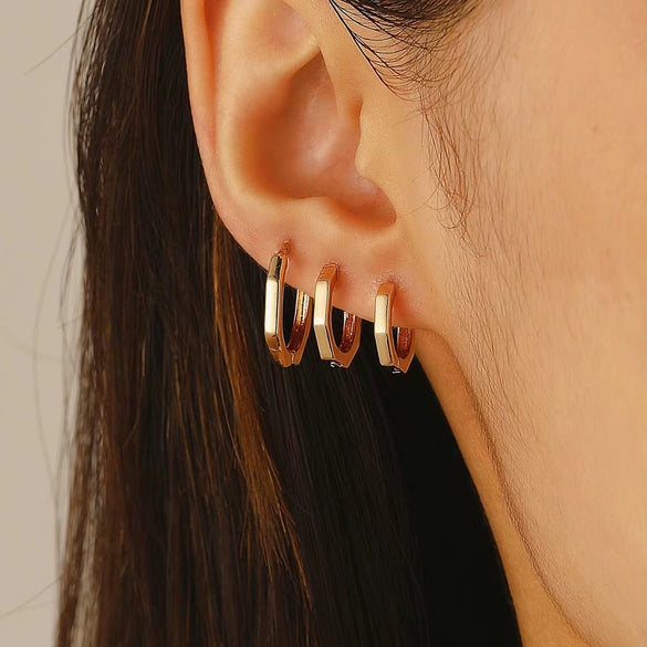 Alloy Geometric Electroplated Unisex Rock Punk Earrings