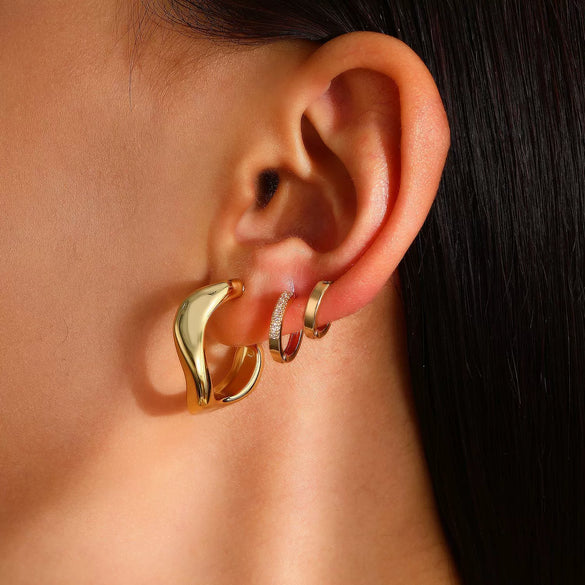 Alloy Geometric Electroplated Unisex Rock Punk Earrings