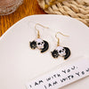 Alloy Geometric Electroplated Women's Halloween Horror Funny Skull Cat Sun Moon Earrings