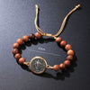 Alloy Geometric Electroplated Woven Beaded Unisex Bracelet