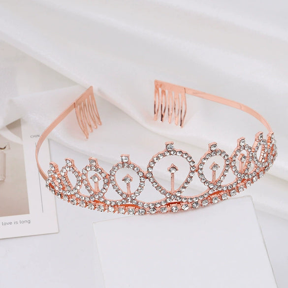 Alloy Geometric Electroplating Bridal Crown Headband Hair Accessories For Women