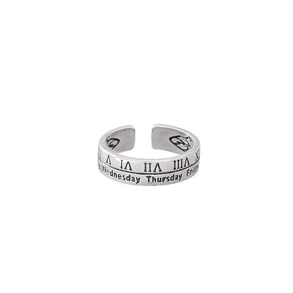 Alloy Geometric Electroplating Unisex Retro Open Multilayer Ring Hiphop Style Hand Jewelry