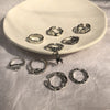 Alloy Geometric Electroplating Unisex Retro Open Multilayer Ring Hiphop Style Hand Jewelry