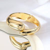 Alloy Geometric Electroplating Water Drop Glossy Asymmetric Spring Opening Unisex Bracelet