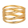 Alloy Geometric Electroplating Water Drop Glossy Asymmetric Spring Opening Unisex Bracelet