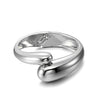 Alloy Geometric Electroplating Water Drop Glossy Asymmetric Spring Opening Unisex Bracelet
