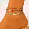 Alloy Geometric Evil Eye Anklet Jewelry
