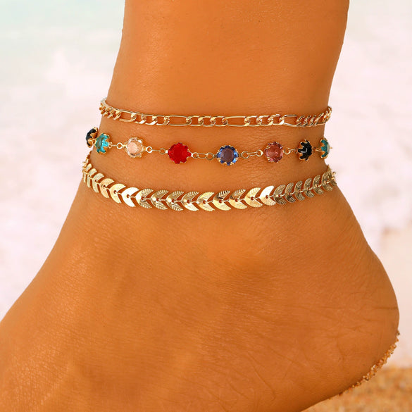 Alloy Geometric Evil Eye Anklet Jewelry
