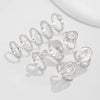 Alloy Geometric Exaggerate Style Electroplated Ring Set