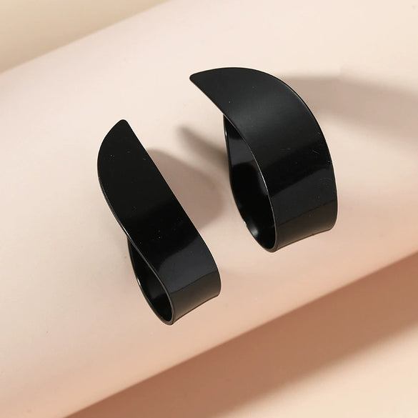 Alloy Geometric Exaggerated Cold Style Electroplated Earrings