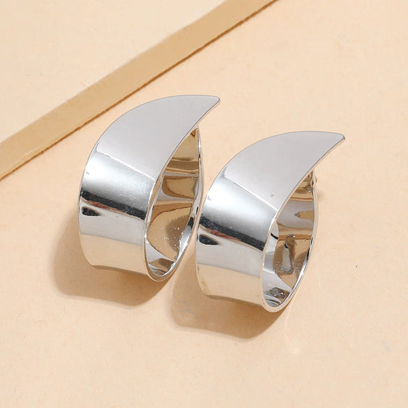 Alloy Geometric Exaggerated Cold Style Electroplated Earrings