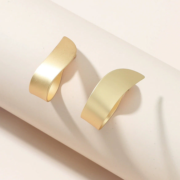 Alloy Geometric Exaggerated Cold Style Electroplated Earrings