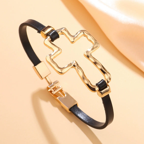 Alloy Geometric Exaggerated Love Cross Electroplating Unisex Fashion Bracelet