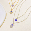 Alloy Geometric Eye Pendant Diamond Necklace For Women