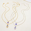 Alloy Geometric Eye Pendant Diamond Necklace For Women