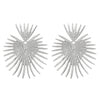 Alloy Geometric Fan Shaped Exaggerated Tassel And Heart Shaped Electroplated Women's Earrings