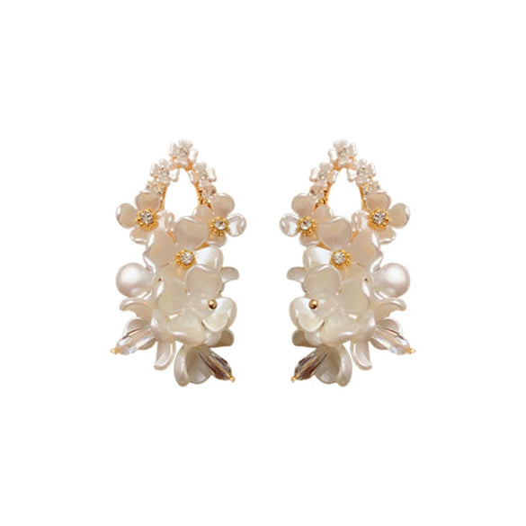 Alloy Geometric Floral Women's Earrings Set With Pearls