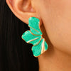 Alloy Geometric Flower Enamel Electroplated Women's Earrings