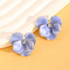 Alloy Geometric Flower Enamel Electroplated Women's Earrings