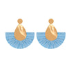 Alloy Geometric Flower Fanshaped Tassel Women's Retro Exaggerated Earrings Electroplated