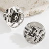 Alloy Geometric Flower Shaped Pendant Earrings With Electroplating For Women