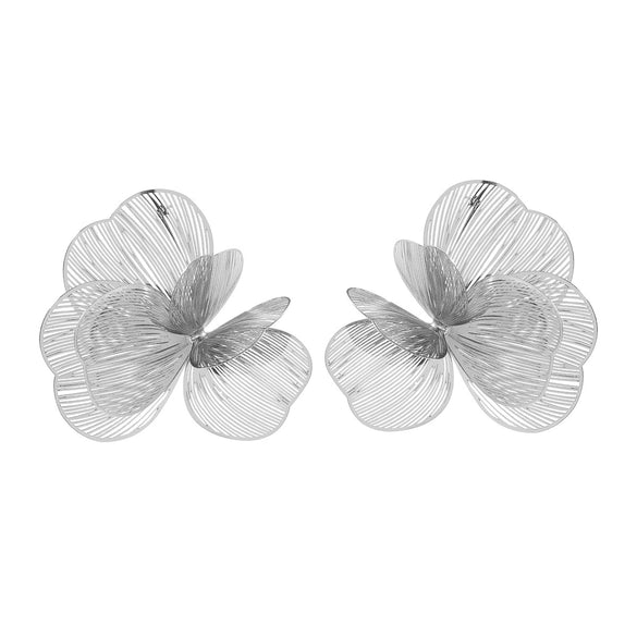 Alloy Geometric Flower Tassel Hollow Diamond Women's Earrings